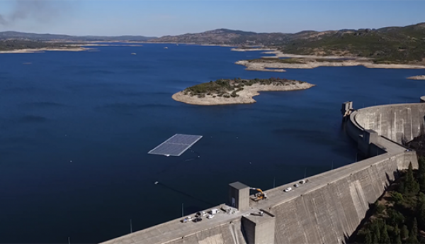 The first hybrid FPV and hydroelectric dam power plant system