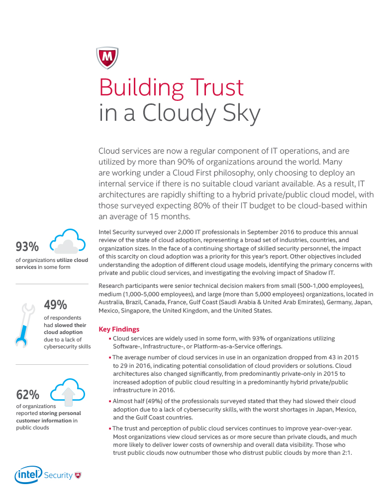 Building Trust in a Cloudy Sky