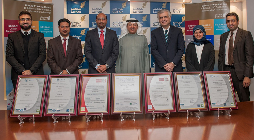 Gulf Air Awarded 7 Information Technology ISO Certifications
