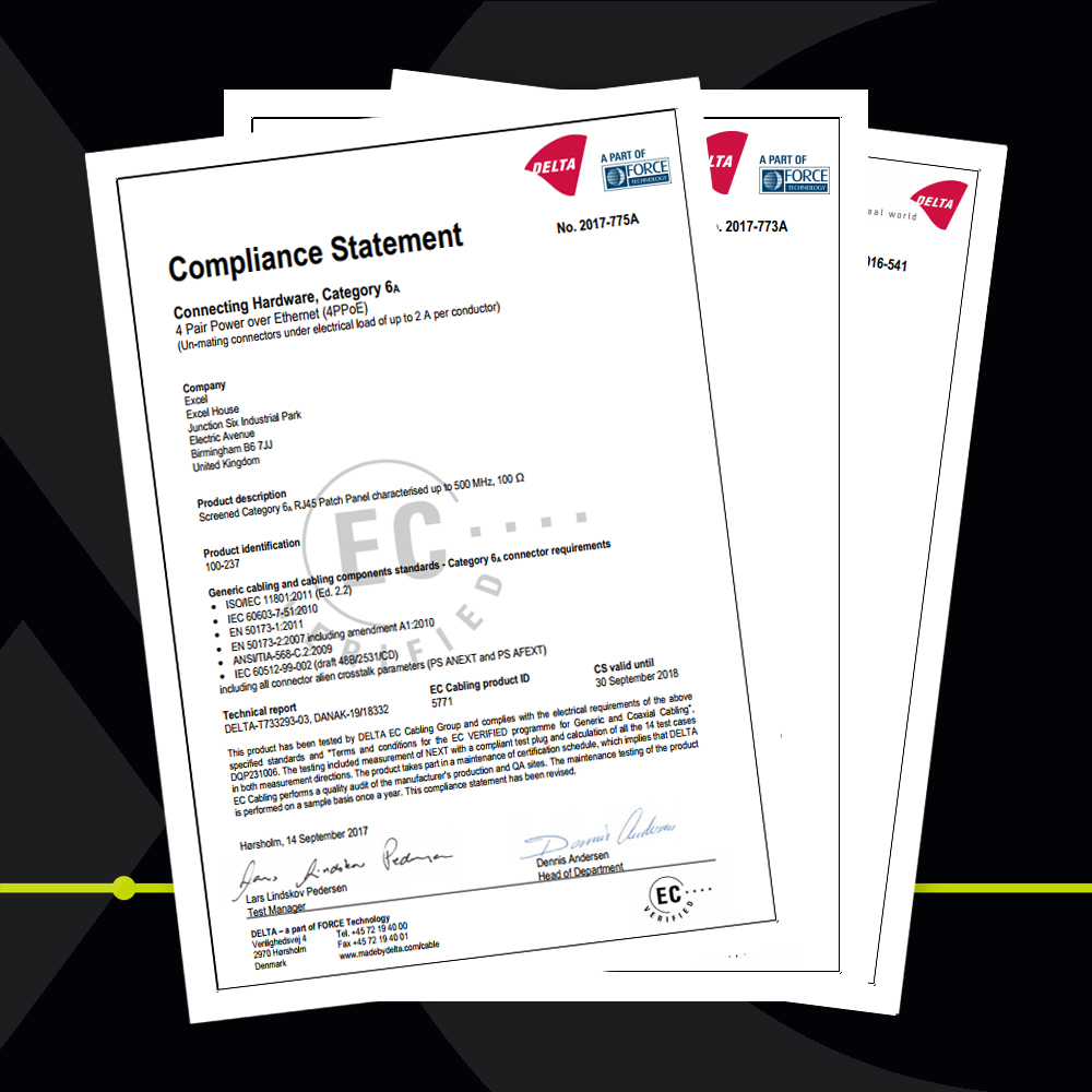 Excel gains certification for latest standards